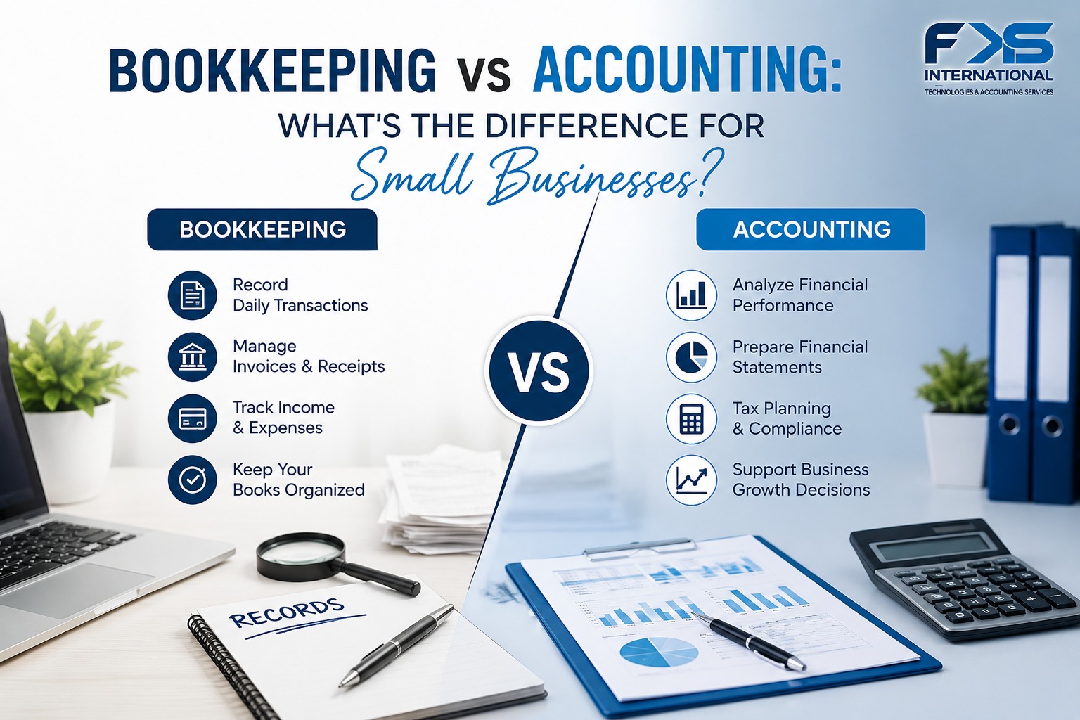 Bookkeeping vs Accounting